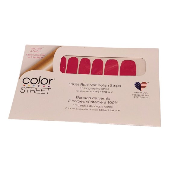 New Unopened Color Street Nail Strips - Solid Dark Pink - Picture 1 of 2